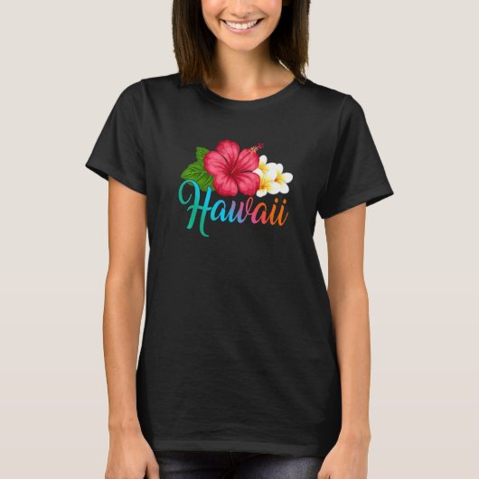 Hawaii Vacation With Hawaiian Tropical Hibiscus Fl T-Shirt (Vorderseite)