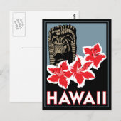 hawaii vereinte Staaten usa art Deko Retro Reise Postkarte (Vorne/Hinten)