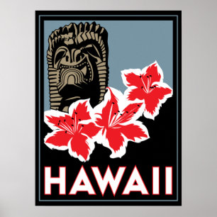 hawaii vereinte Staaten usa art Deko Retroposter
