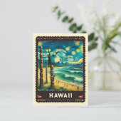 Hawaii | Vincent Van Gogh Inspiriert Postkarte (Stehend Vorderseite)