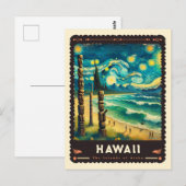 Hawaii | Vincent Van Gogh Inspiriert Postkarte (Vorne/Hinten)