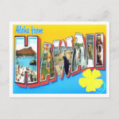 Hawaii Vintag Big Letters Postcard Postkarte (Vorderseite)