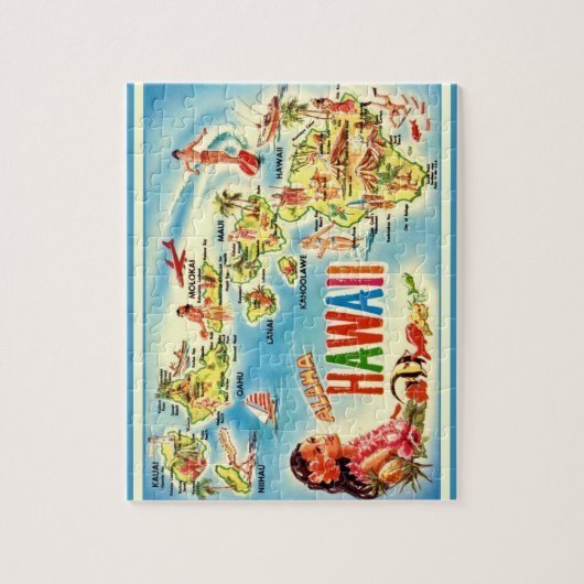 Hawaii Vintag Map Puzzle (Vertikal)