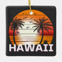 Hawaii Vintag Palm Trees Summer Beach