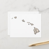 Hawaii Vintag Picture Map Staat Chart