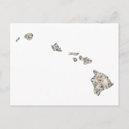 Hawaii Vintag Picture Map Staat Chart Postkarte
