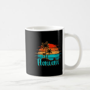 Hawaii Vintage Palme Sonnenuntergang Tropisch Hawa Kaffeetasse