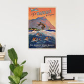 Hawaii - Vintage Pan American Clipper Poster (Heimbüro)
