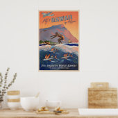 Hawaii - Vintage Pan American Clipper Poster (Küche)