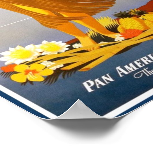 Hawaii-Vintage-Poster Poster (Ecke)