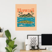 Hawaii Vintage Reise der 50er Jahre Poster (Heimbüro)
