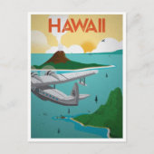 Hawaii Vintage Reise Postkarte (Vorderseite)