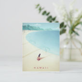 Hawaii Vintage Reiseplakat - Art Postkarte (Stehend Vorderseite)