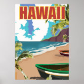 Hawaii Vintage Reiseplakat Poster (Vorne)