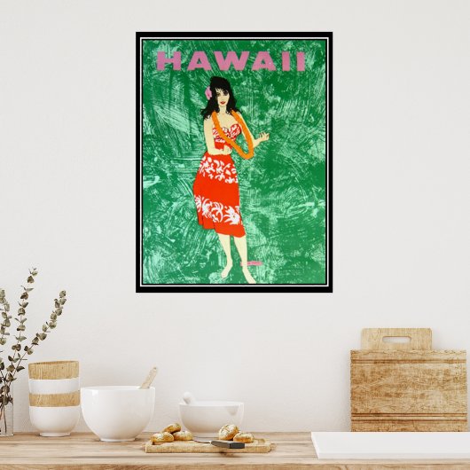 Hawaii Vintage Reiseplakat Poster (Küche)