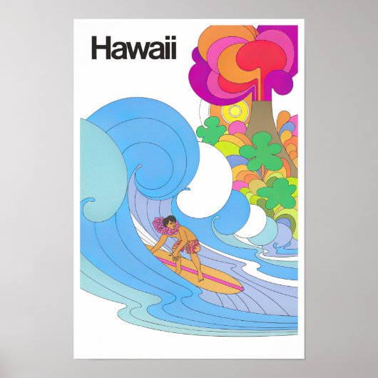 Hawaii Vintage Reiseplakat Poster (Vorne)