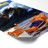 Hawaii Vintage-Reiseplakat restauriert Poster (Ecke)