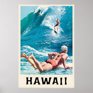 Hawaii Vintage Reiseposter Benutzerdefinierter Kun Poster
