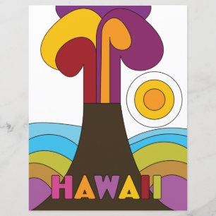 Hawaii Vintage-Reiseposter im Stil der 1960er Jahr
