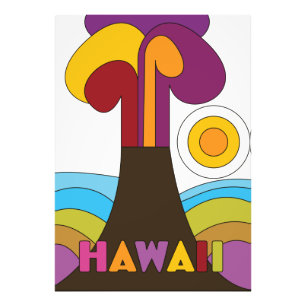 Hawaii Vintage-Reiseposter im Stil der 1960er Jahr Fotodruck