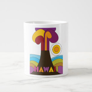 Hawaii Vintage-Reiseposter im Stil der 1960er Jahr Jumbo-Tasse