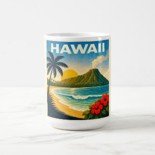 Hawaii Vintage Reiseposter Tasse