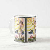 Hawaii Vintage Travel Kaffeetasse (Vorderseite Links)