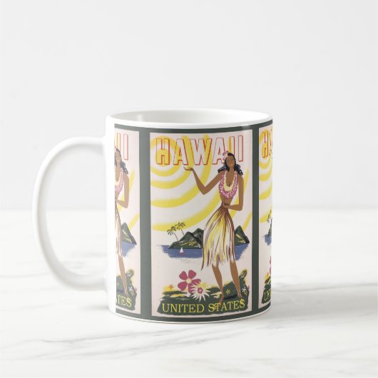 Hawaii Vintage Travel Kaffeetasse (Links)