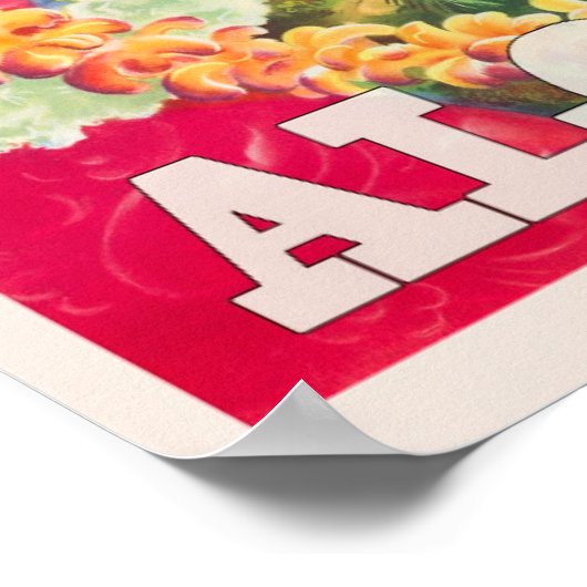 Hawaii Vintage Travel Poster (Ecke)