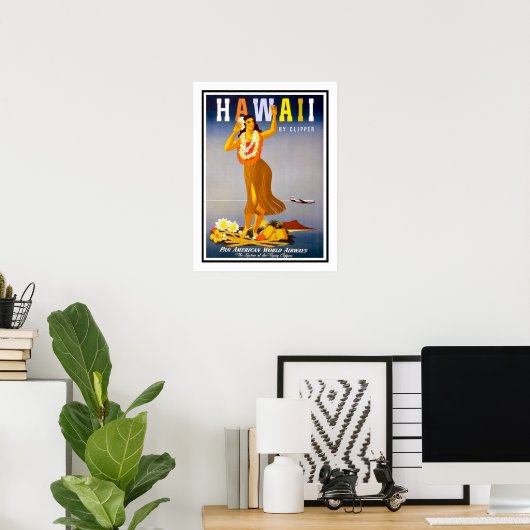 Hawaii Vintage Travel Poster (Heimbüro)