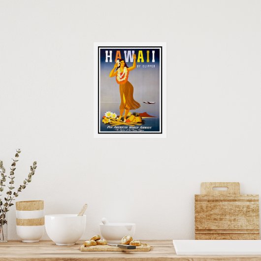 Hawaii Vintage Travel Poster (Küche)