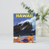 Hawaii Vintage Travel Poster neu Postkarte (Stehend Vorderseite)