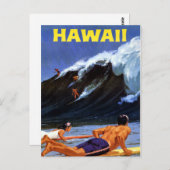 Hawaii Vintage Travel Poster neu Postkarte (Vorne/Hinten)