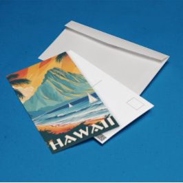 Hawaii Vintage Travel Postkarte
