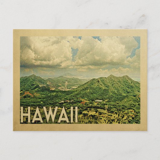 Hawaii Vintage Travel Postkarten (Vorderseite)