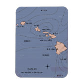 Hawaii Vintage Wettervorhersage Magnet (Vertikal)