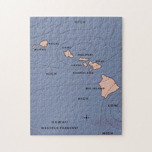 Hawaii Vintage Wettervorhersage Puzzle (Vertikal)