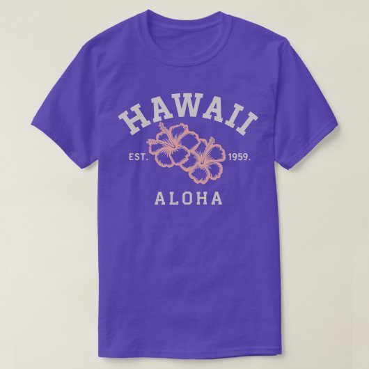 Hawaii Vintager Strand Aloha TShirt (Design vorne)