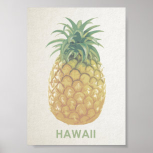 Hawaii Vintages Ananas-Plakat Poster