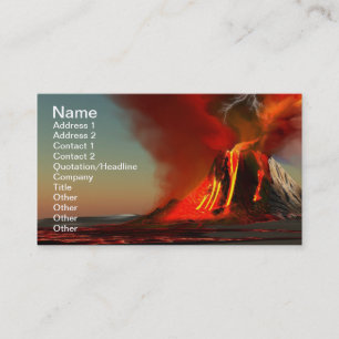 Hawaii Volcano Business Card Visitenkarte