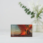 Hawaii Volcano Business Card Visitenkarte (Stehend Vorderseite)