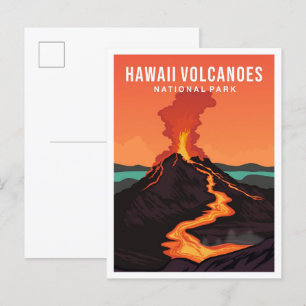 Hawaii Volcano National Park USA Travel Postkarte