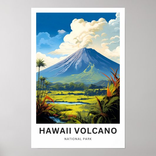Hawaii Volcano Nationalpark Reisen Print Poster (Vorne)