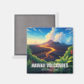 Hawaii Volcanoes National Park Travel Magnet (Vorderseite/Rückseite)