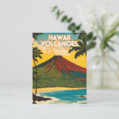 Hawaii Volcanoes National Park Travel Poster Postkarte (Stehend Vorderseite)