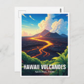 Hawaii Volcanoes National Park Travel Postkarte (Vorne/Hinten)