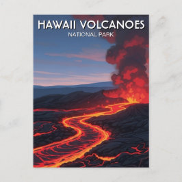Hawaii Volcanoes National Park Travel Postkarte