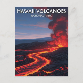 Hawaii Volcanoes National Park Travel Postkarte