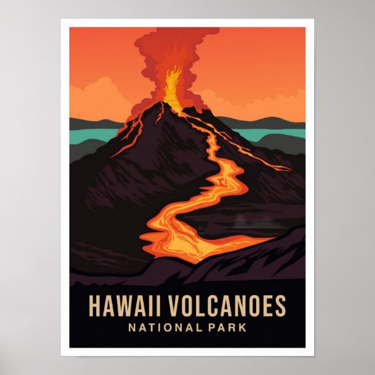 Hawaii Volcanoes National Park USA Travel Poster (Vorne)