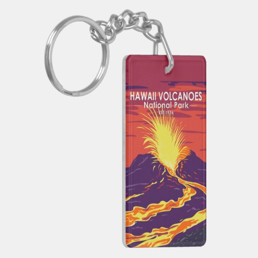 Hawaii Volcanoes Nationalpark Doppelseitig Schlüsselanhänger (Vorderseite links)